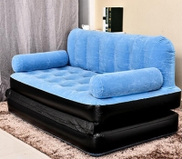 کاناپه بادی تخت شو دو نفره آبی رنگ