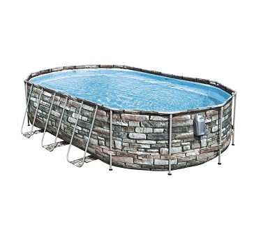 استخر پیش ساخته بیضی طرح آجری بست وی